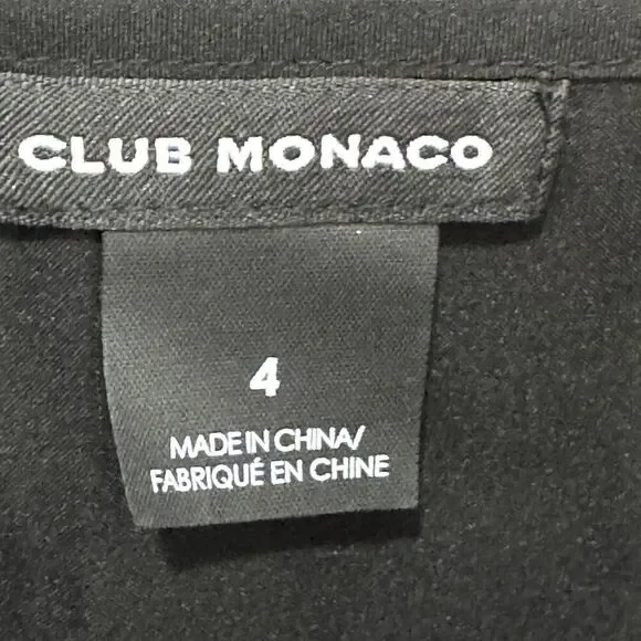 Club Monaco Roanna Dress Womens 4 Black Floral Silk Long Sleeve Mini Boho Chic - Picture 3 of 14